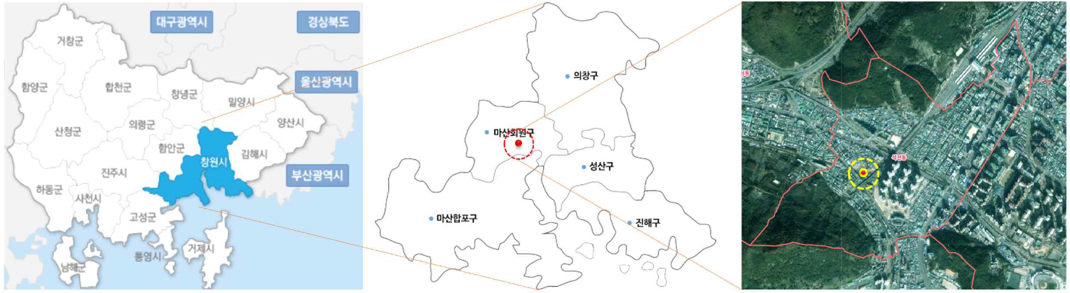 석전지구 인정사업 사업위치도